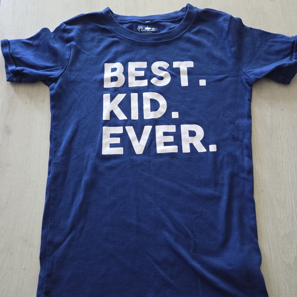 Blue Kids Shirt with Bold Print, The Childrens Place, Size 14, Brand New W.o Tag